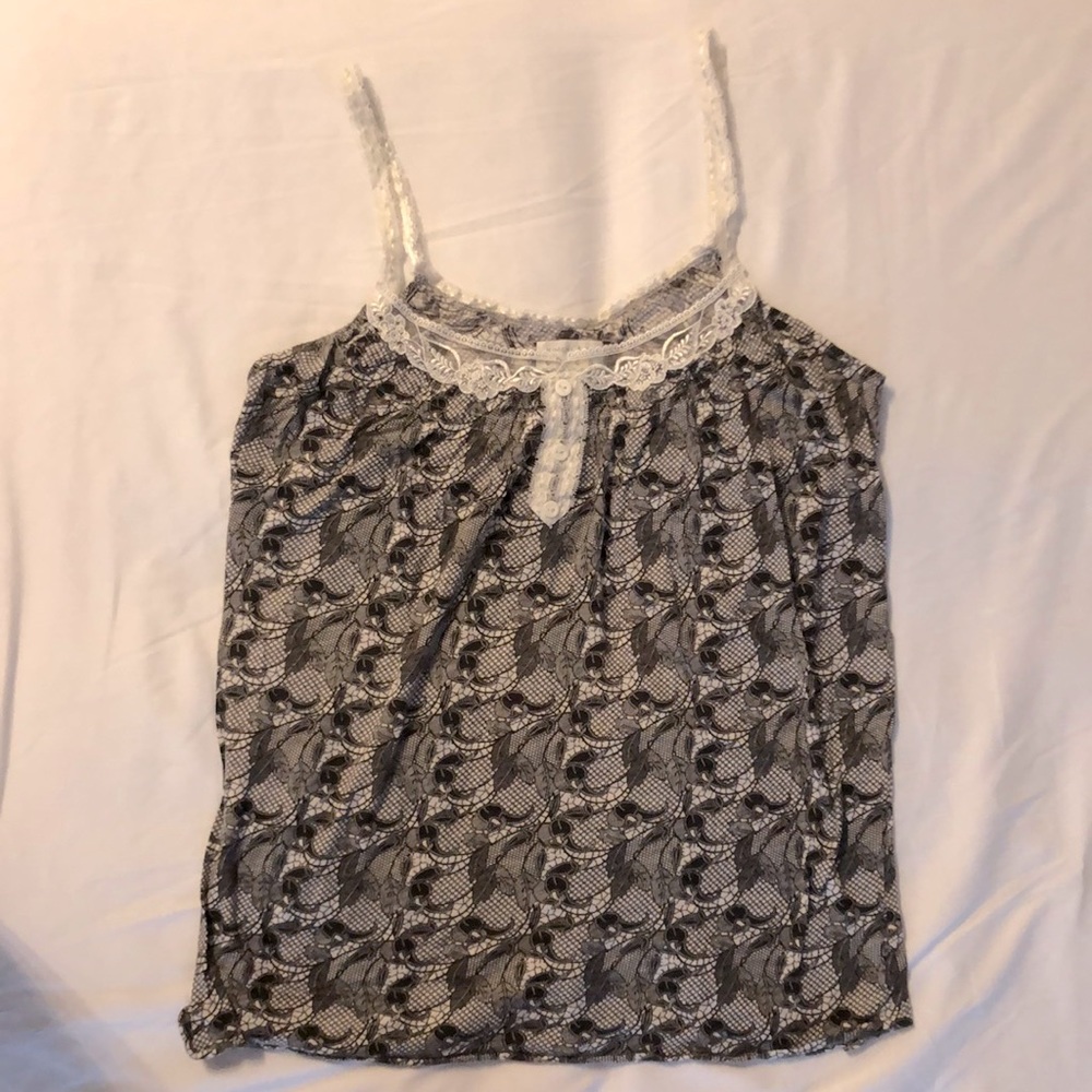 Urban Outfitters (Kimchi & Blue) Cami - B&W Lace